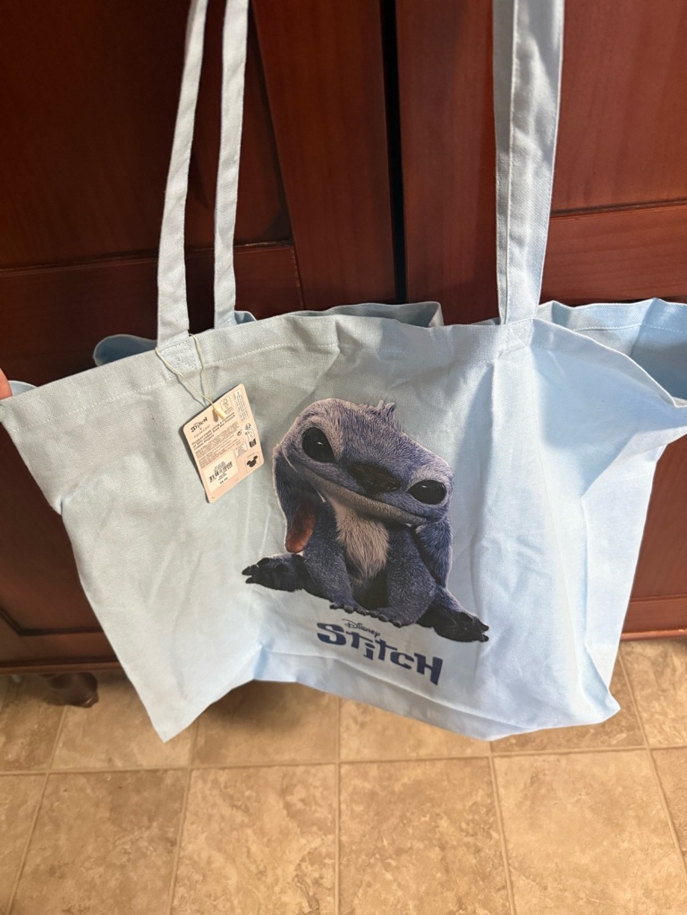 Disney Blue Stitch Graphic Tote Bag Primark